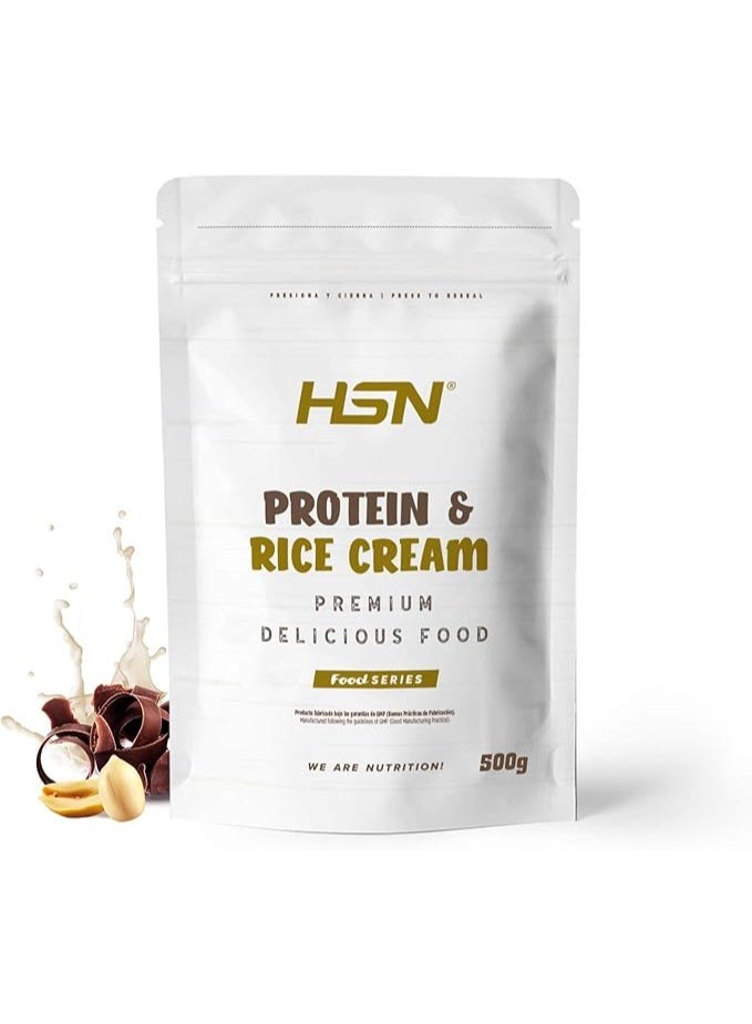 HSN Protein Rice Cream | Chocolate Peanut  500g | 100% Pregelatinized Rice Flour with Extra Fine and Creamy Texture | No Added Sugars | No Doser Included | Non-GMO, Vegan, Gluten Free